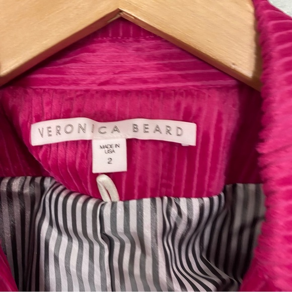 Veronica Beard Gaya Dickey Jacket‎ Blazer Pink Velvet Corduroy Size 2 - Picture 4 of 10